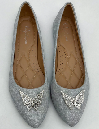 Maya Ballerina Pumps Silver