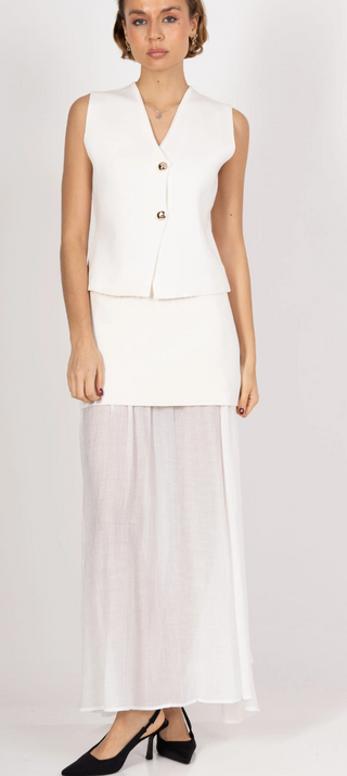 Fiona 2 piece Skirt/Top White