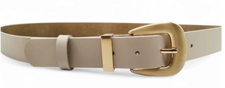 Ellie Beige Leather Belt