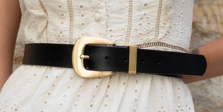 Ellie Black Leather Belt