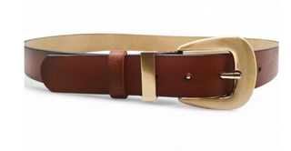 Ellie Camel Leather Belt