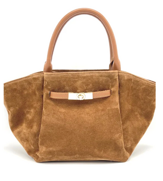 Francesca Suede Bag Camel
