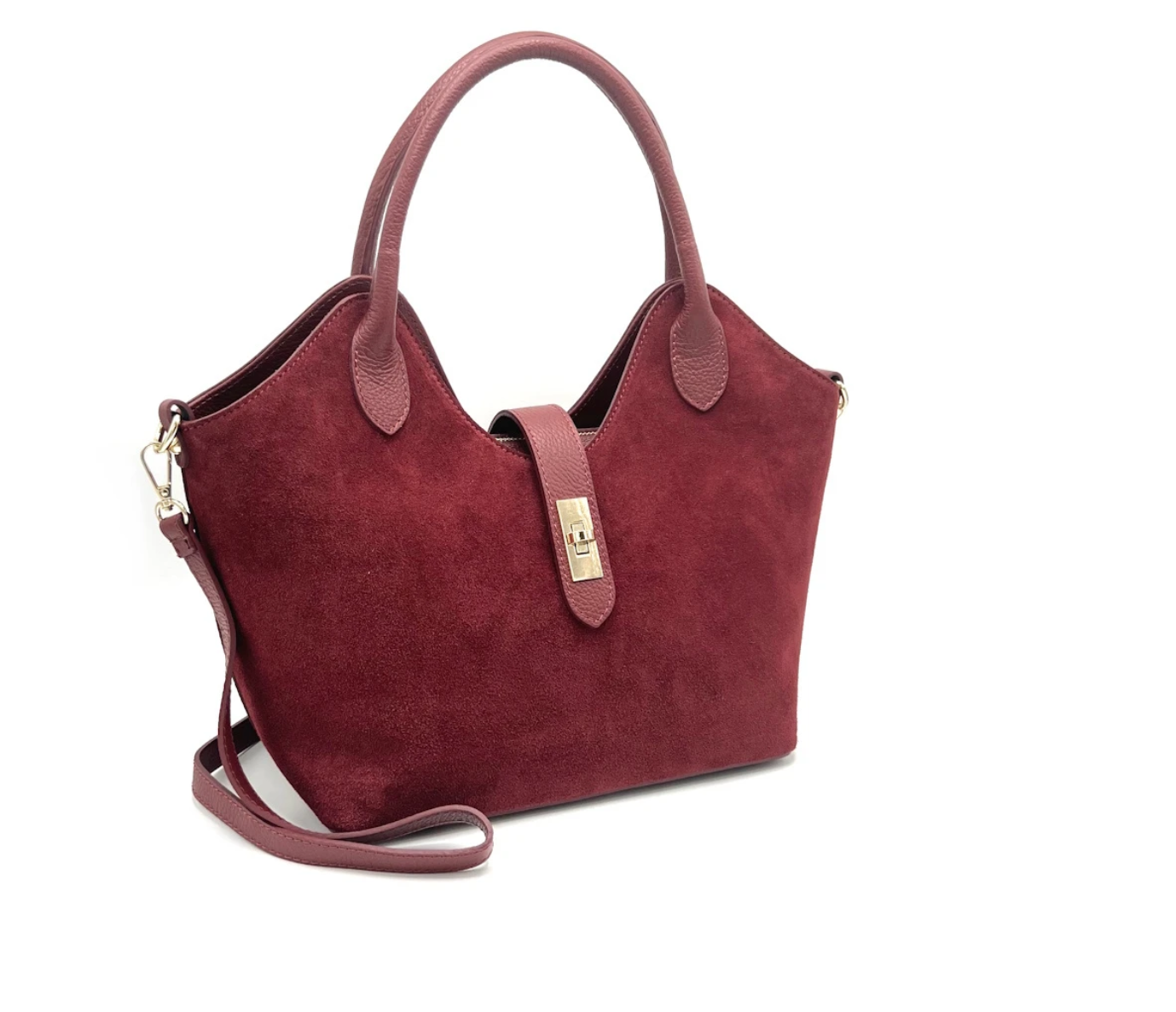 Kylie Suede Bag Burgundy