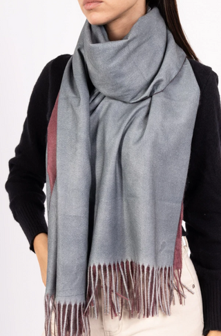 Saskia Cashmere/Wool Scarf Burgundy