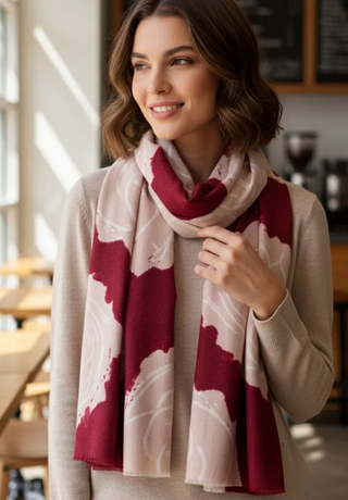 Loral Red Wool Scarf