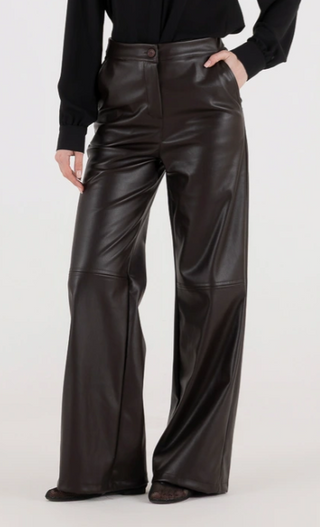 Ester Pleather Trousers Black