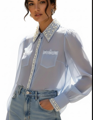 Pearl Blue Blouse