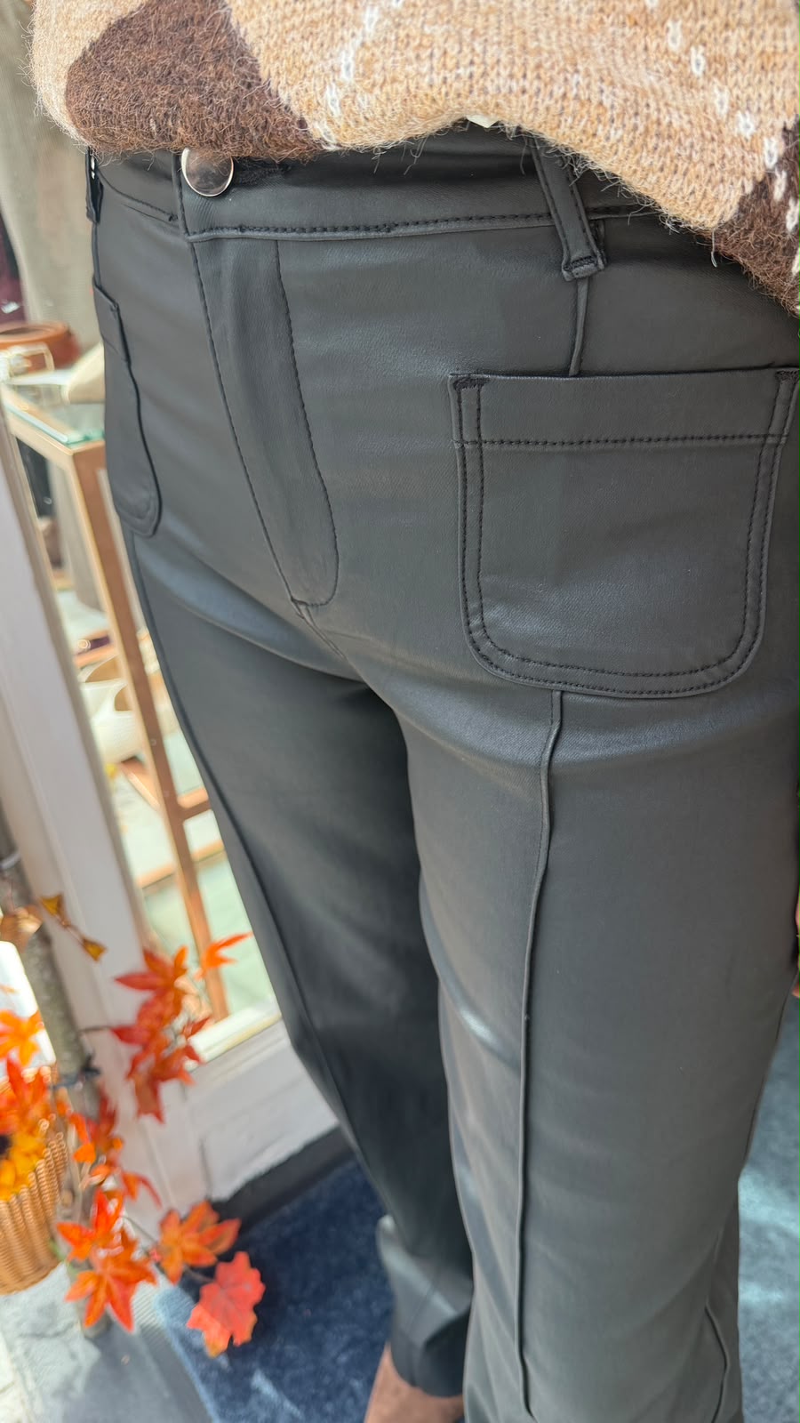 Louise Pleather Trousers - Lily's Boutique
