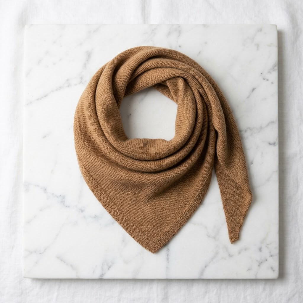 Helena Neck Wool Scarf (Tan)