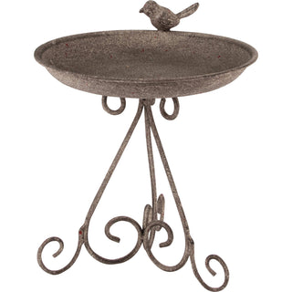 Bird Feeder On Foot: Grey / Metal