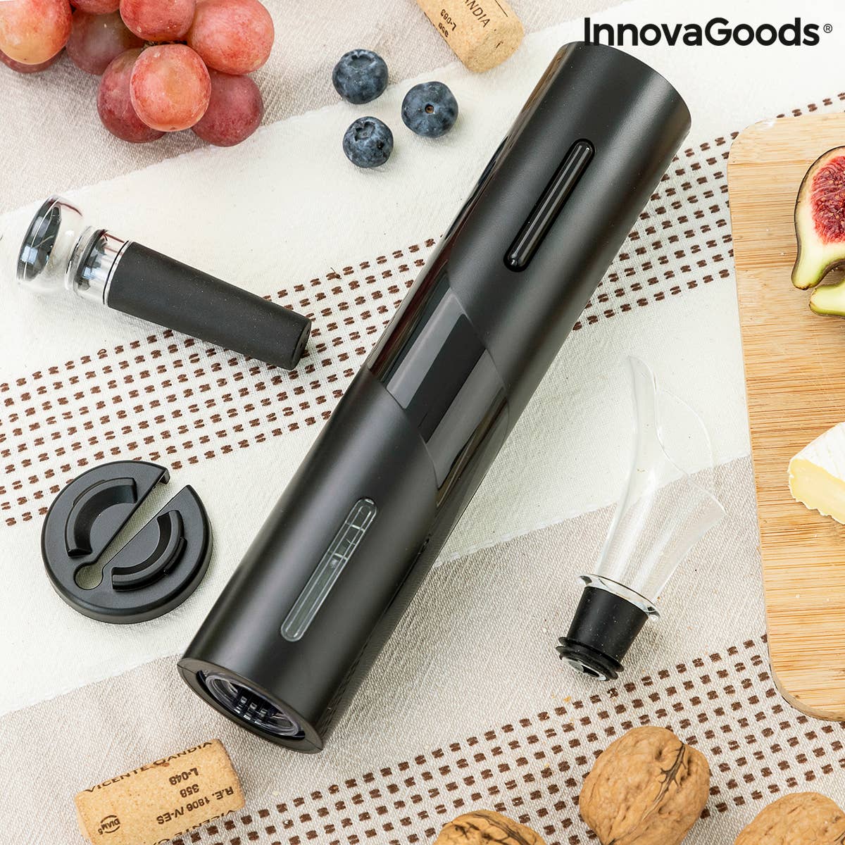 InnovaGoods Electric Corkscrew with Wine Accessories