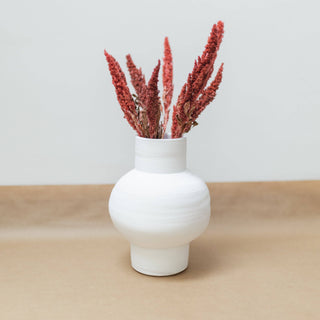 White wide vase