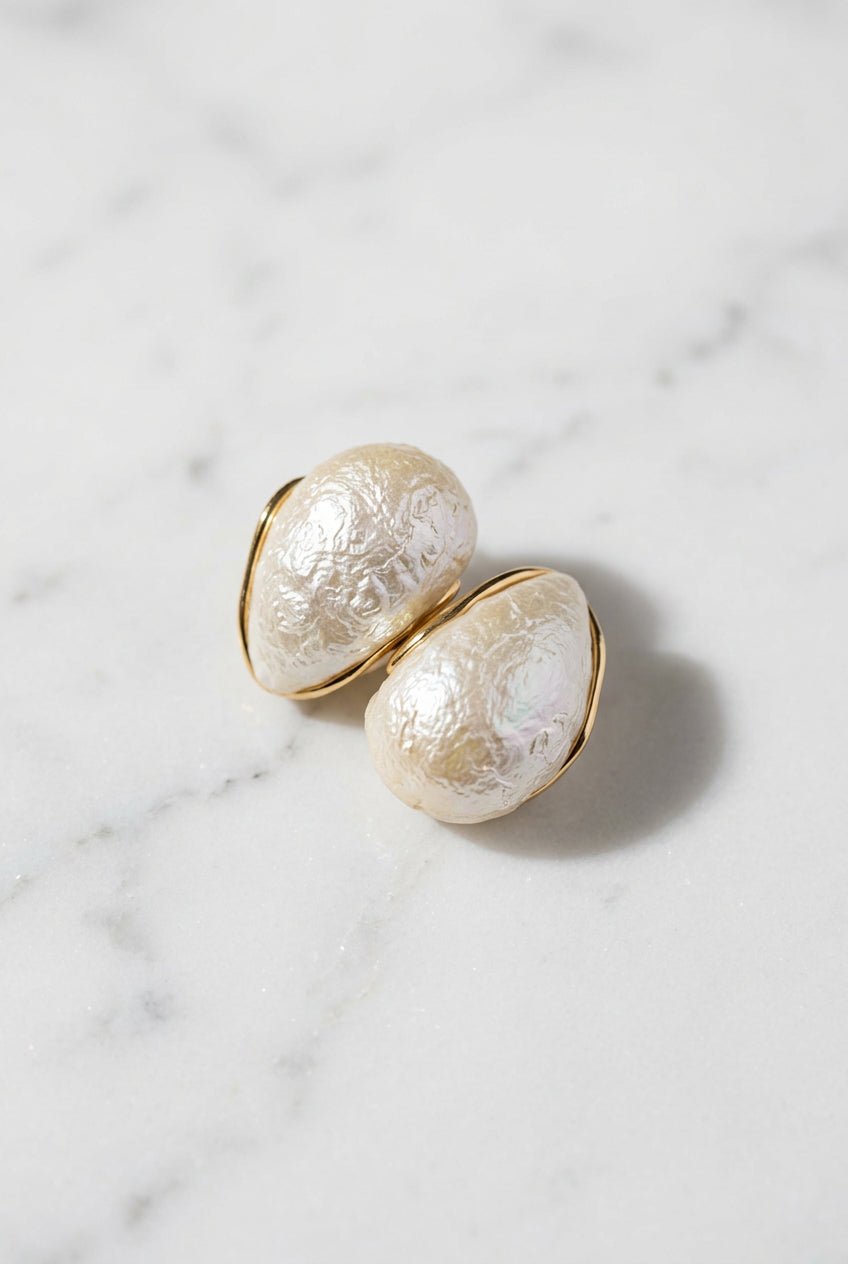 Earrings cream - Lily's Boutique