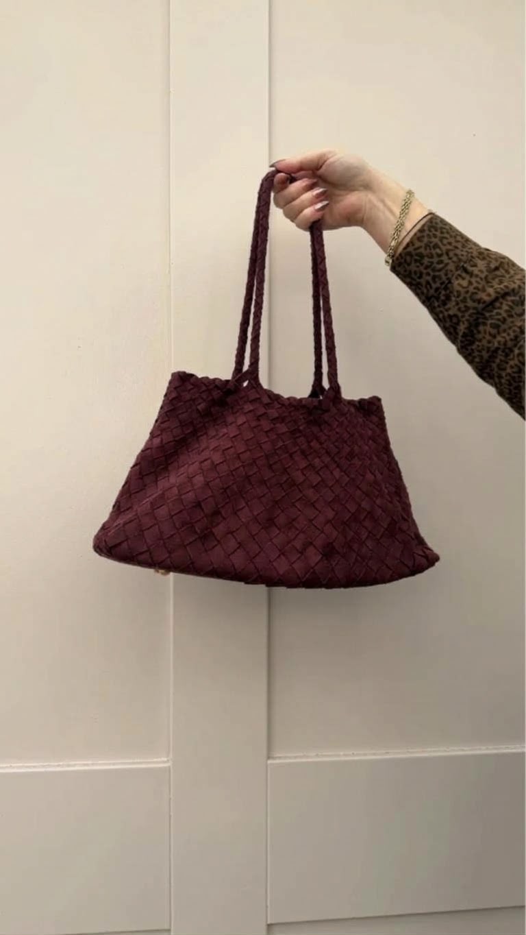 Georgina Burgundy Tote Bag - Lily's Boutique