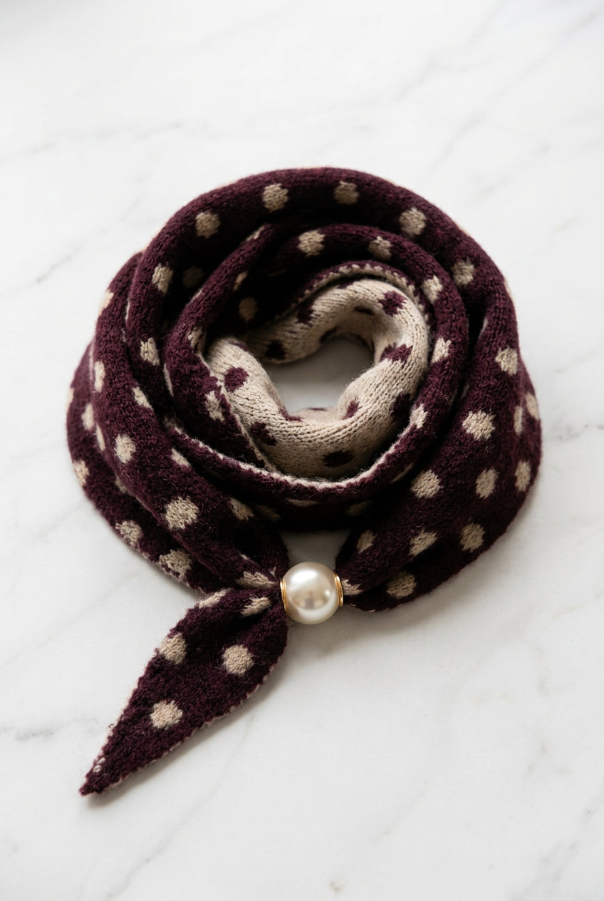 Michelle Wool Neck Scarf (Burgundy)
