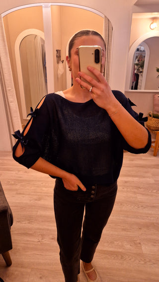 Tara Navy Jumper