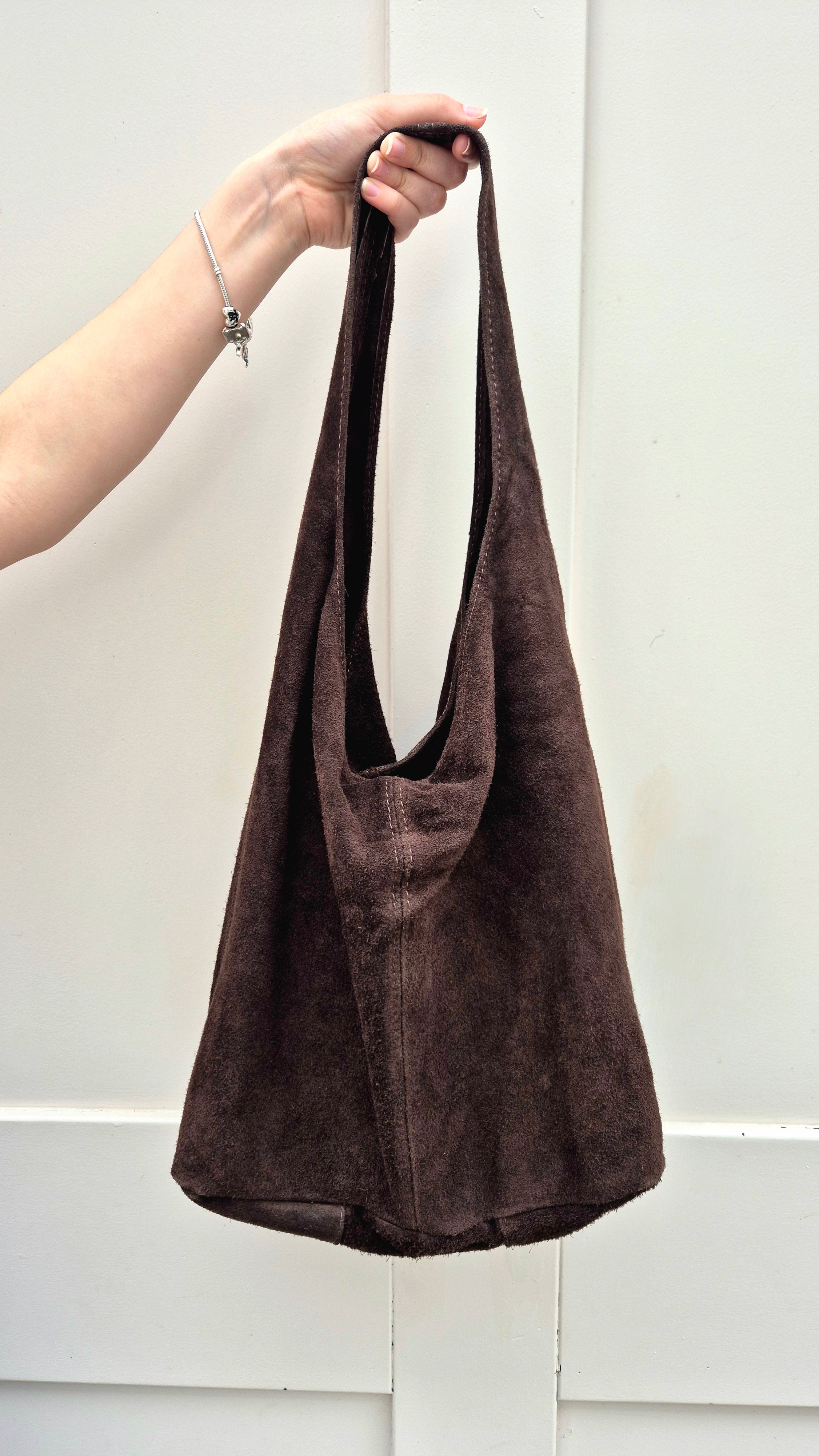 Lucy Suede Bag  Chocolate