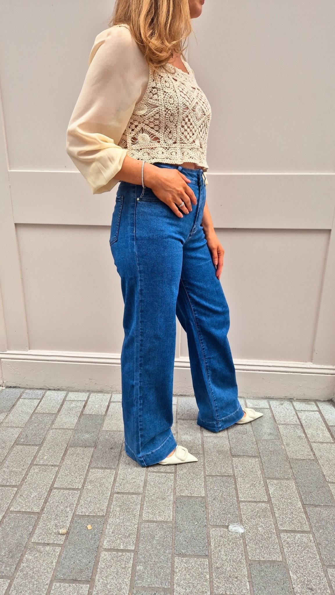 Heather Denims Wide leg - Lily's Boutique