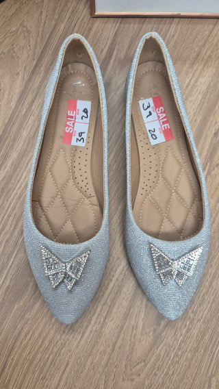 Maya Ballerina Pumps Silver