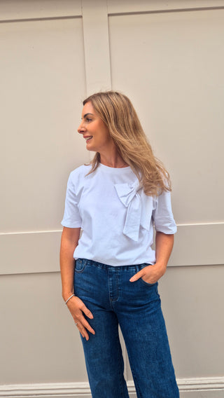 Polly Bow T-shirt White