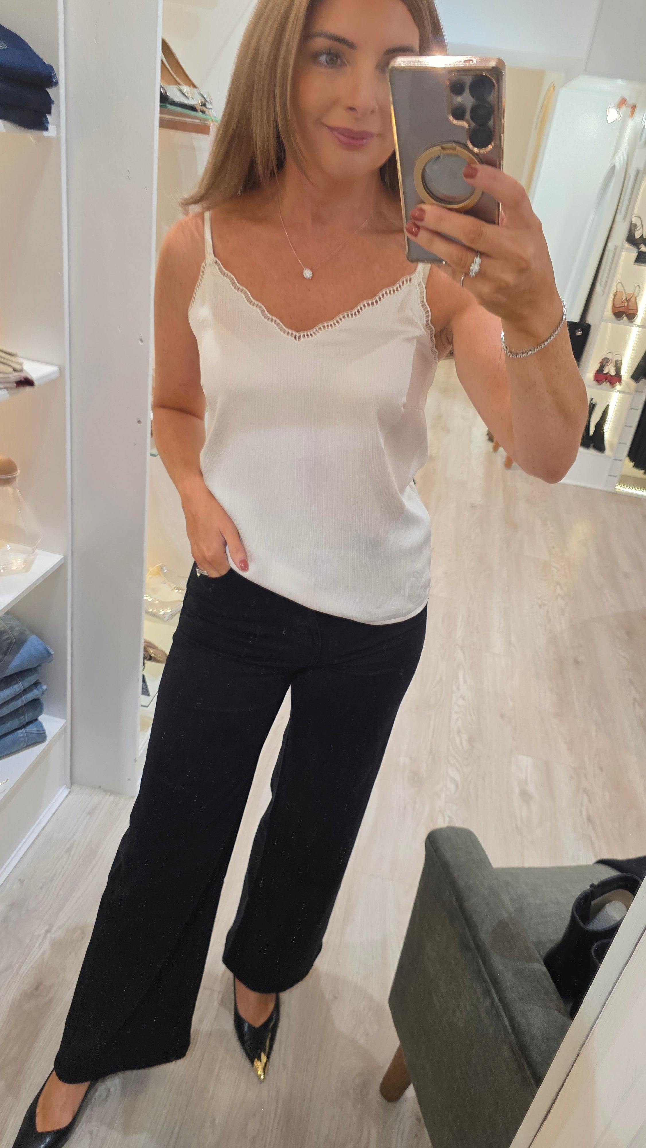 Cami Wide Leg Jeans Black