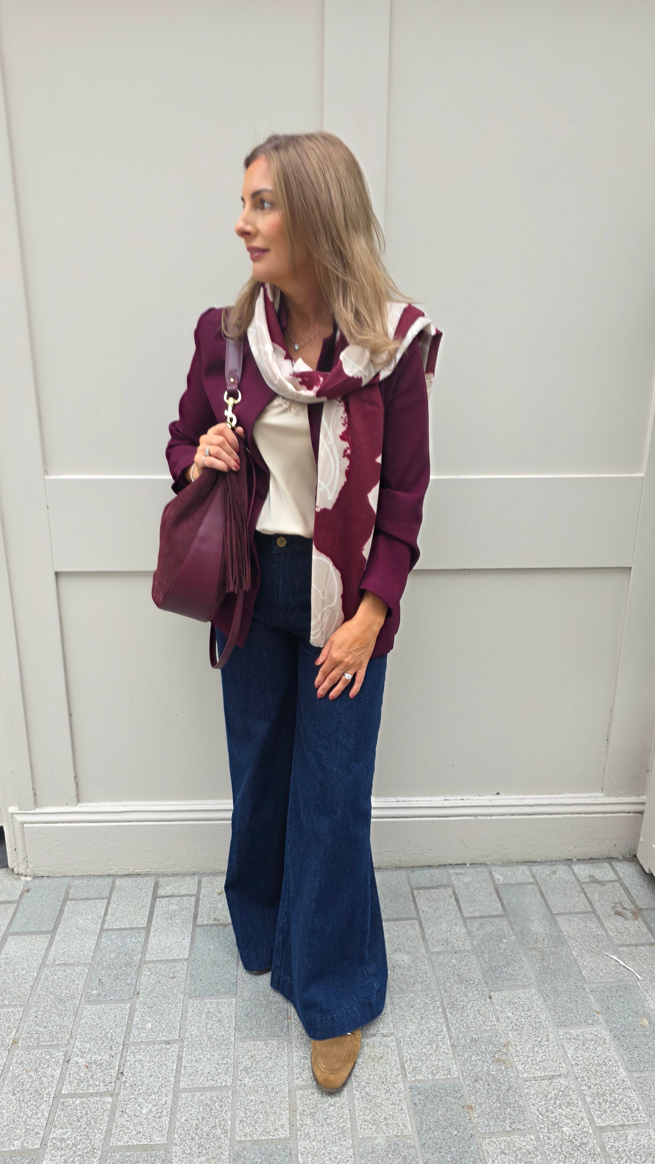 Tanya Burgundy Blazer