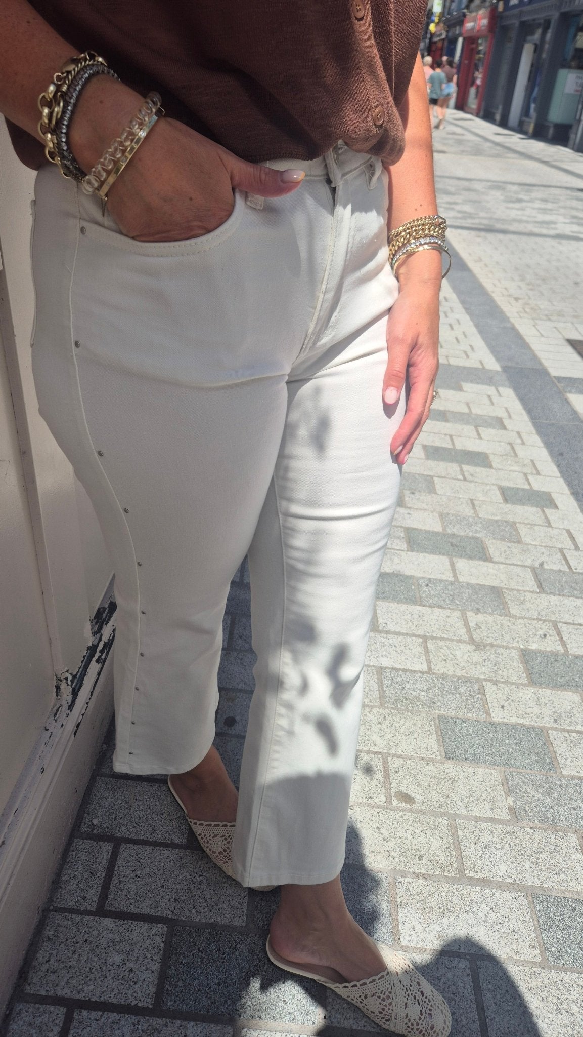 Elisa White Jeans - Lily's Boutique