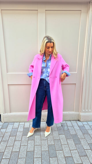 Polly Pink Wool Coat