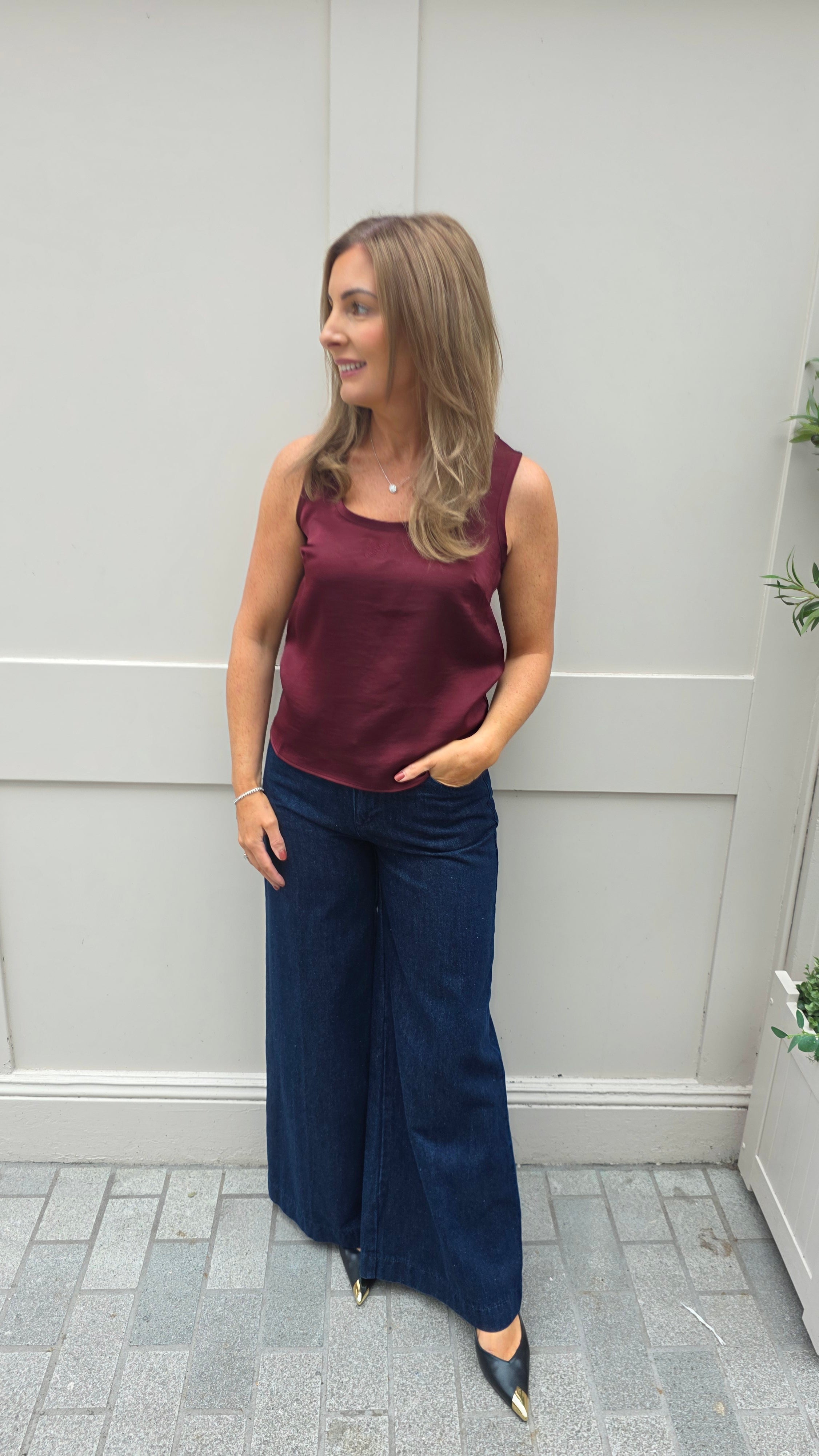 Jenny Cami Top Burgundy