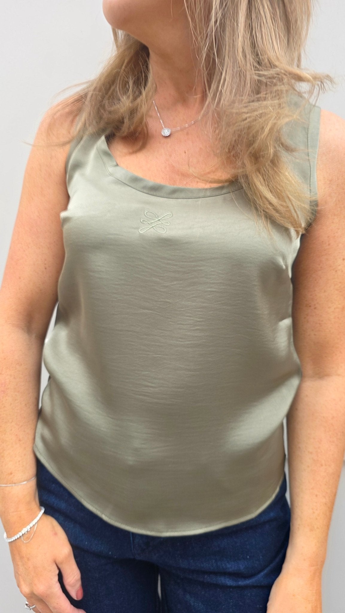 Jenny Cami Top Khaki - Lily's Boutique