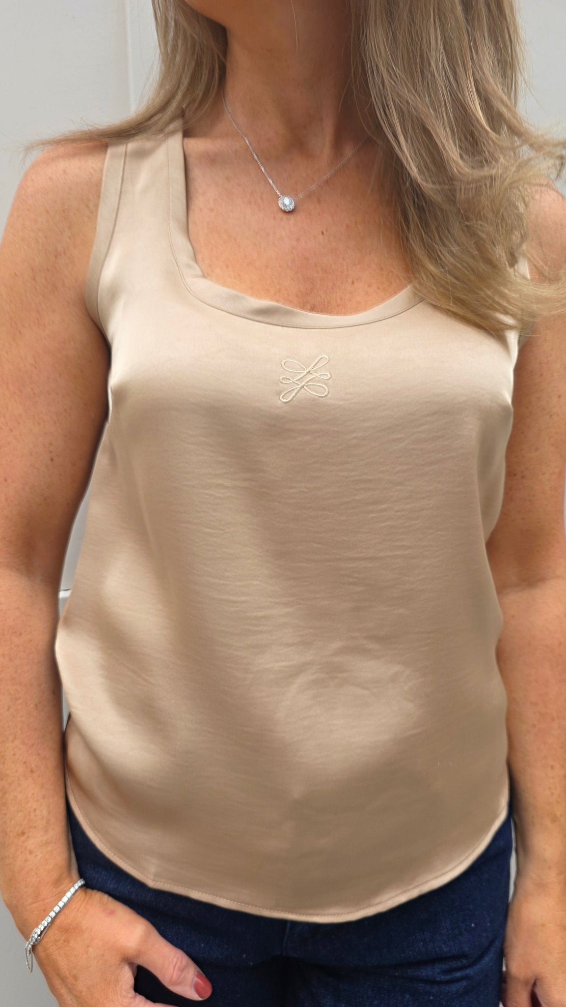 Jenny Cami Top Beige - Lily's Boutique