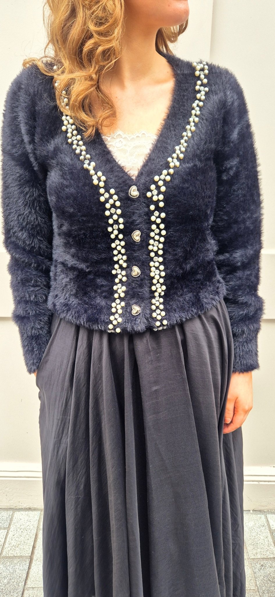 Debbie Black Cardi - Lily's Boutique