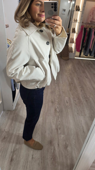 Shelley Cream Bomber Jacket