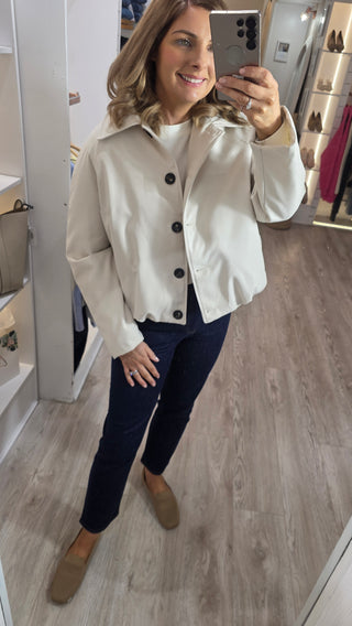 Shelley Cream Bomber Jacket