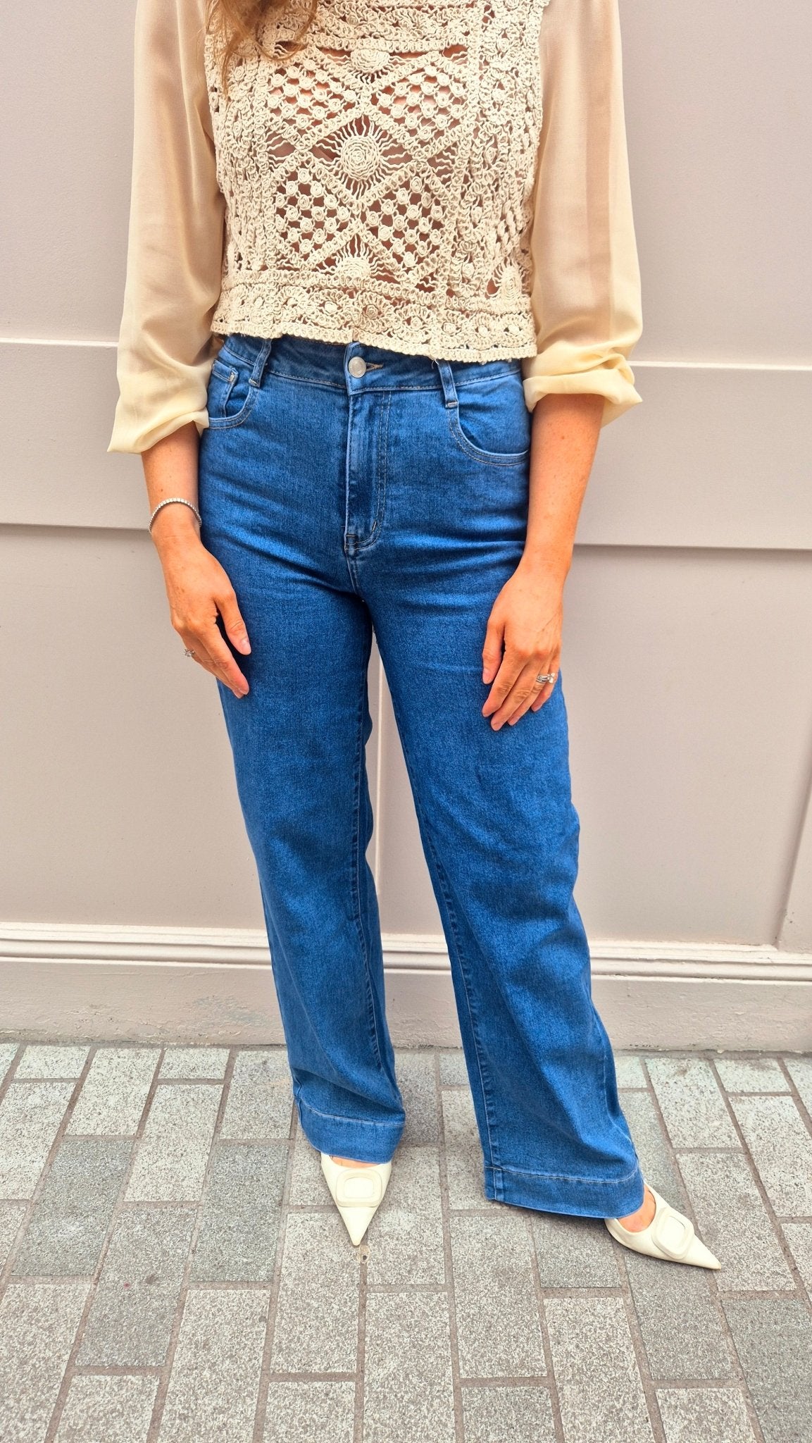 Heather Denims Wide leg - Lily's Boutique
