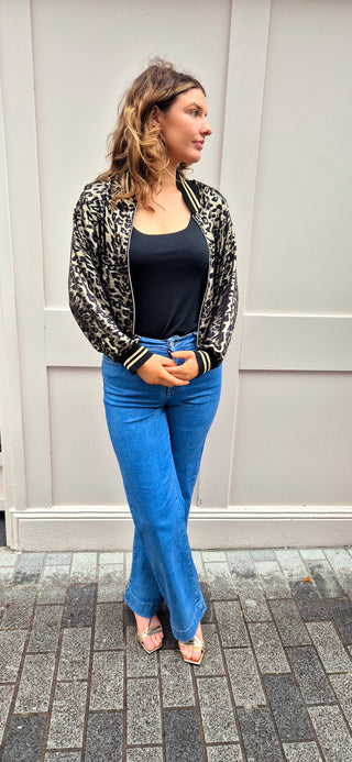 Polly Bronze Bomber Jacket