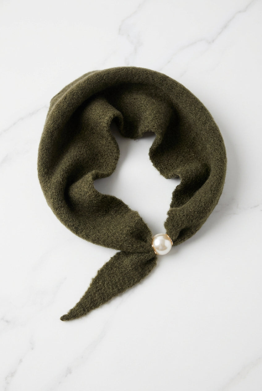 Michelle Wool Neck Scarf (Green)