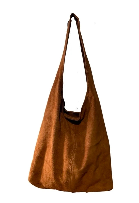 Lucy Suede Bag  Tan