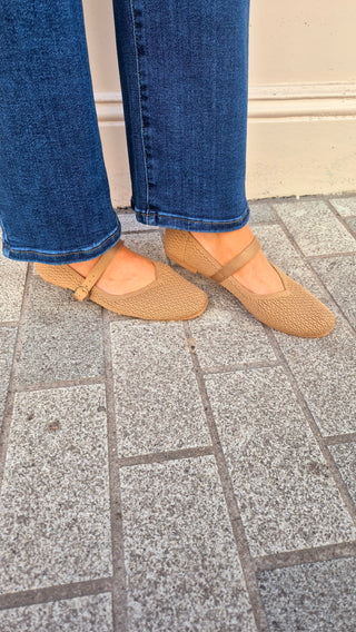 Sofia Ballarina Pumps Khaki