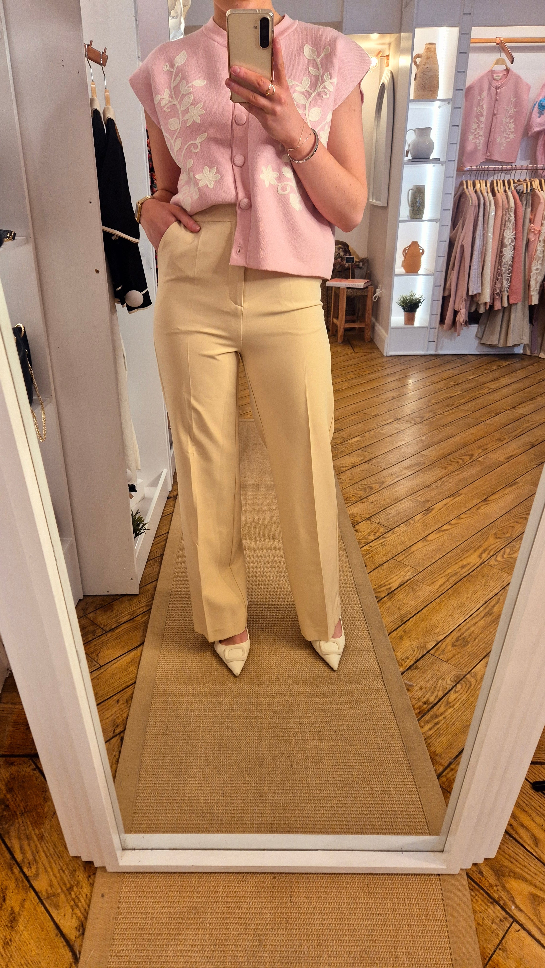 Ava Beige Trousers