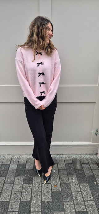 Bella Bow Pink Cardi