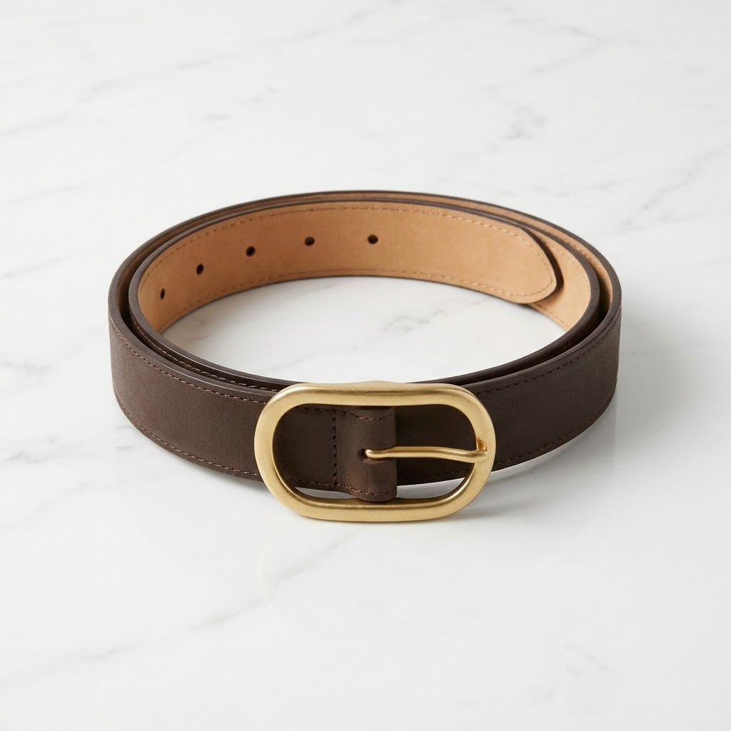 Suede Leather Belt Chocolate Brown - Lily's Boutique